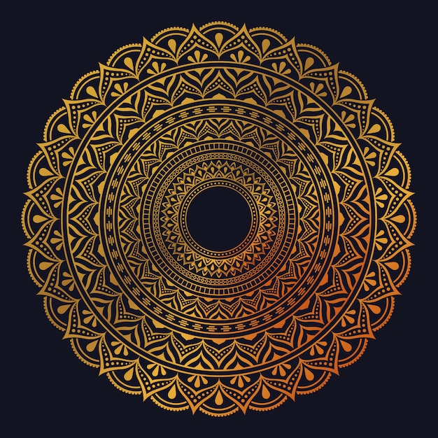 Fond De Mandala De Luxe Avec Décoration Arabesque Dorée Style Oriental Islamique Arabe