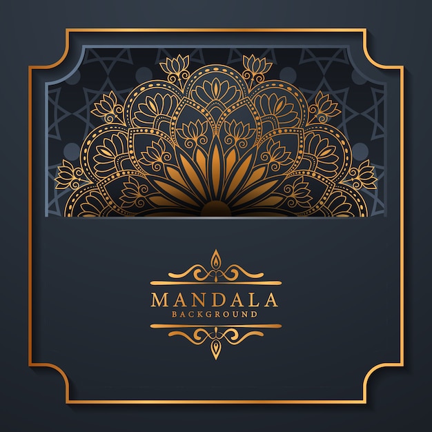 Fond De Mandala De Luxe Avec Un Design Arabesque Doré