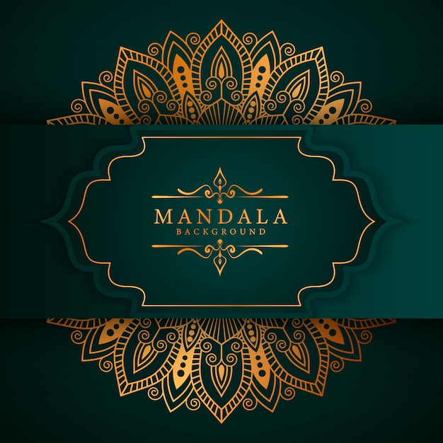 Fond De Mandala De Luxe Avec Un Design Arabesque Doré