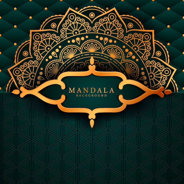 Fond de mandala de luxe avec motif arabesque doré style islamique arabe