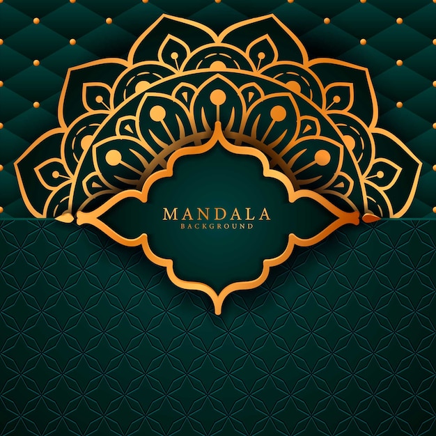 Fond de mandala de luxe avec motif arabesque doré style islamique arabe