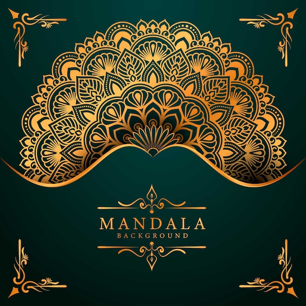 Fond De Mandala De Luxe Avec Motif Arabesque Doré Style Islamique Arabe