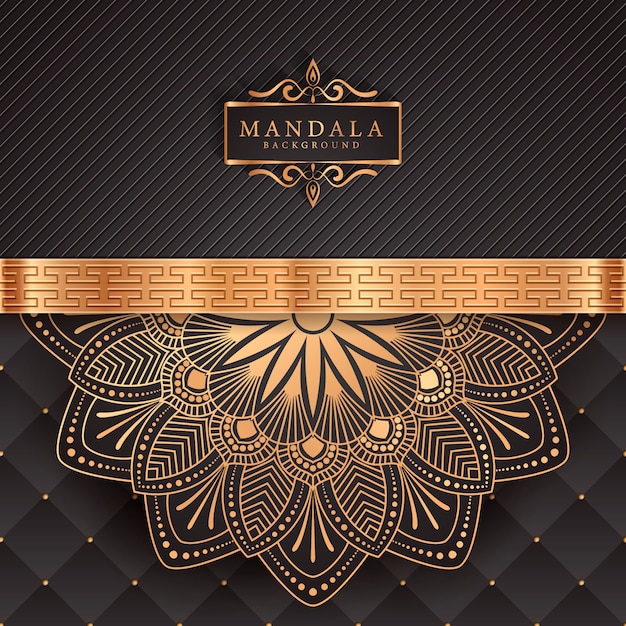 Fond De Mandala De Luxe Avec Motif Arabesque Doré Style Islamique Arabe