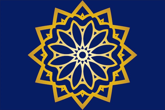 Fond de mandala de luxe avec motif arabesque doré style oriental islamique arabe