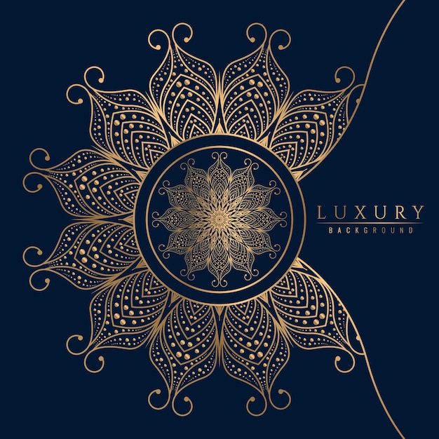 Vecteur fond de mandala de luxe avec motif arabesque doré style oriental islamique arabemandala décoratif