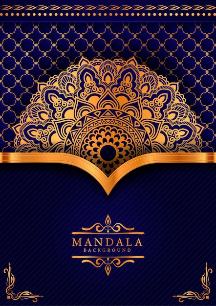 Fond De Mandala De Luxe Avec Motif Arabesque Doré