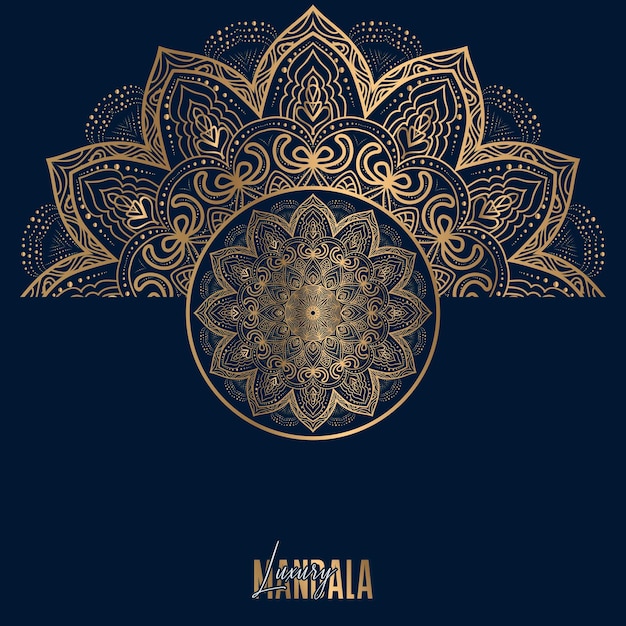 Vecteur fond de mandala de luxe avec motif arabesque dorémandala décoratif de style oriental