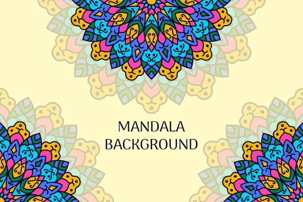 Fond de mandala de luxe avec motif coloré style oriental arabe Mandala décoratif pour impression affiche couverture brochure flyer bannière