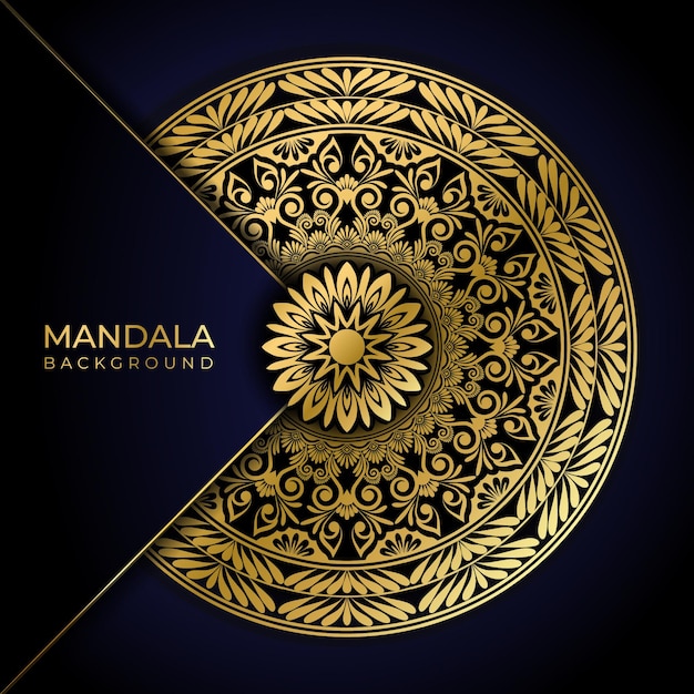 Fond De Mandala De Luxe Motif Vectoriel Premium