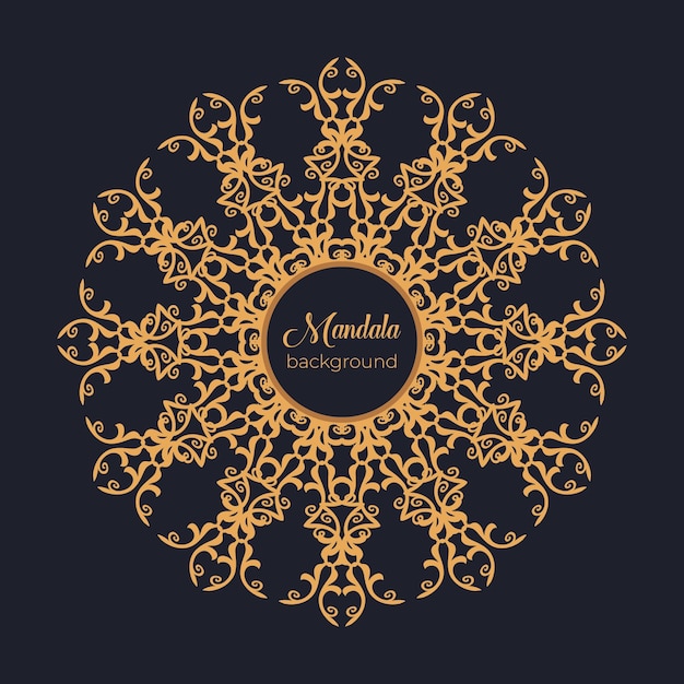 Fond De Mandala De Luxe Avec De L'or