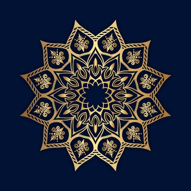 Fond De Mandala De Luxe Avec De L'or