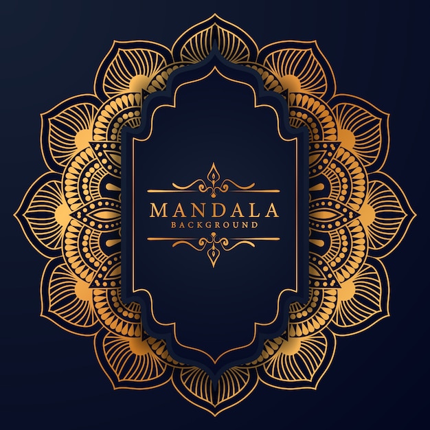 Fond de mandala de luxe ramadan kareem