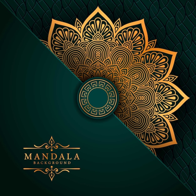 Fond De Mandala De Luxe Avec Style Oriental Arabe Arabesque D'or