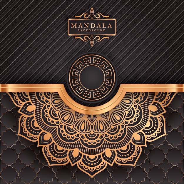 Fond De Mandala De Luxe Avec Style Oriental Arabe Arabesque D'or