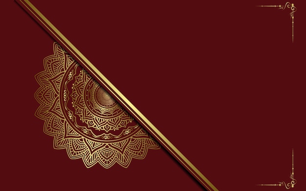 Fond De Mandala De Luxe Avec Style Oriental Arabesque D'or.