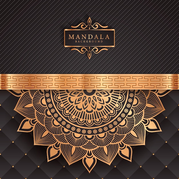 Fond De Mandala De Luxe Avec Style Oriental Motif Arabesque Dorée