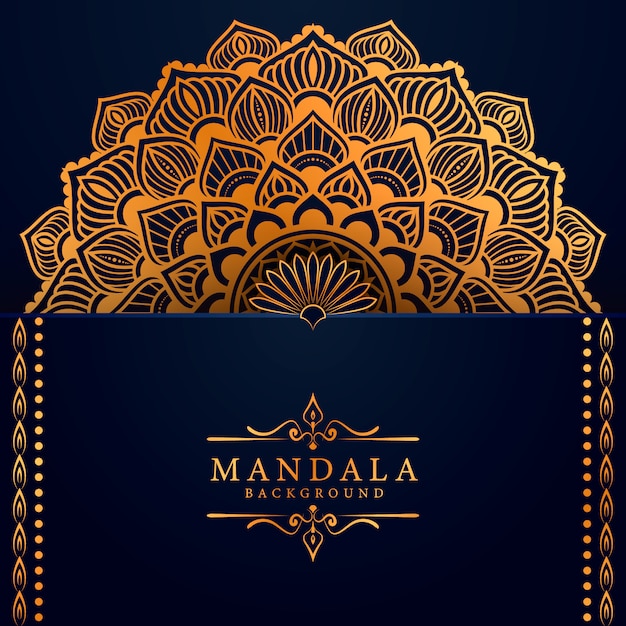 Fond De Mandala De Luxe Avec Style Oriental Motif Arabesque Dorée