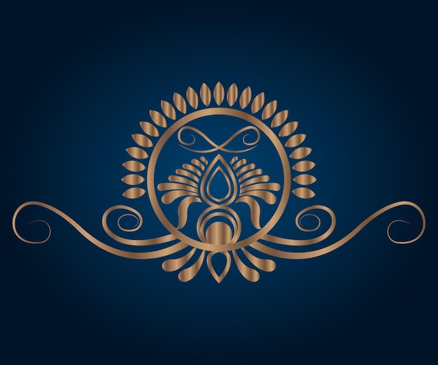 Vecteur fond de mandala de luxe vectoriel avec un motif doré de style oriental