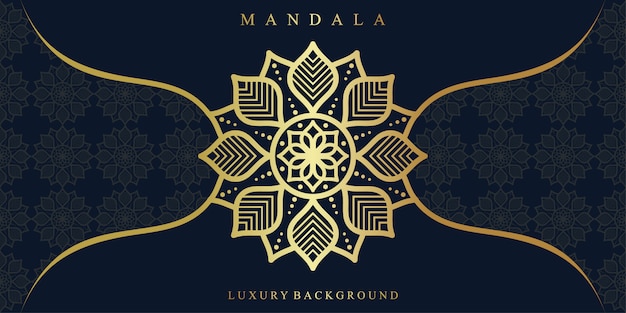 Vecteur fond de mandala de luxe