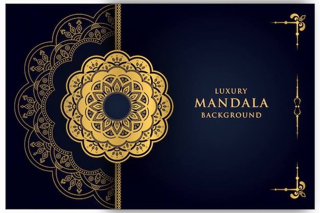 Fond De Mandala D'or De Luxe