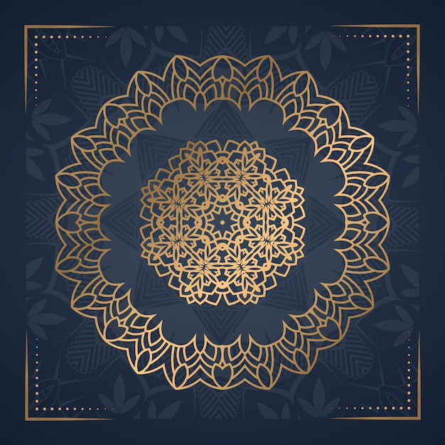 Fond De Mandala D'ornement De Luxe Pour Invitation