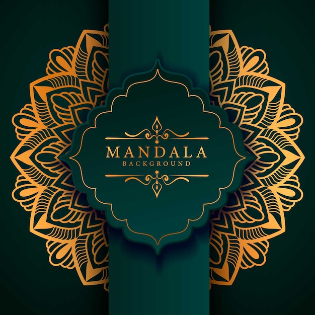 Fond De Mandala Ornemental De Luxe En Couleur Or