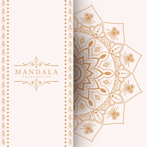 Fond De Mandala Ornemental De Luxe En Couleur Or