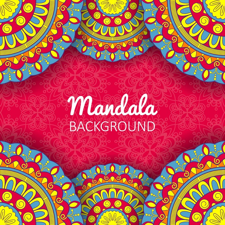 fond de mandala pour l'invitation ou la célébration de mariage
