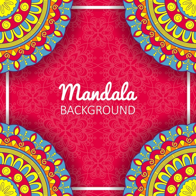 Fond De Mandala Pour L'invitation Ou La Célébration De Mariage