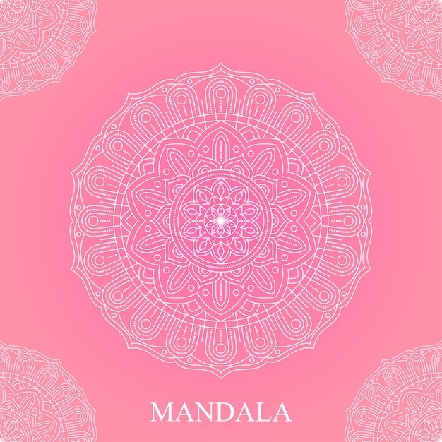 Vecteur fond de mandala rose