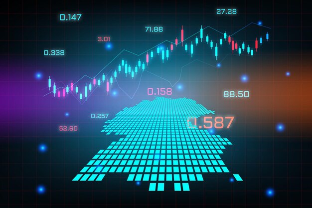 Fond De Marché Boursier Ou Graphique D'entreprise De Trading Forex Pour Le Concept D'investissement Financier De La Carte De L'allemagne.