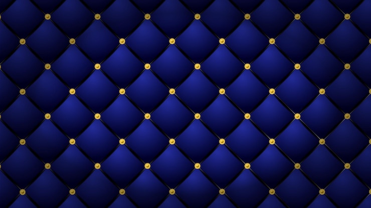 Vecteur fond matelassé en velours bleu