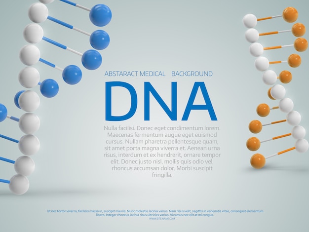 Fond Médical Avec Molécule D'adn 3d