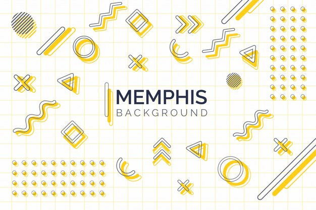 Fond De Memphis Géométrique Minimal Avec Des éléments Simples Modernes.