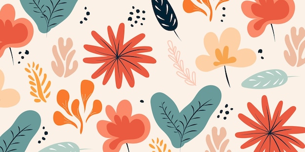 Fond de modèle de fleur de concept créatif pour illustration vectorielle de bannière