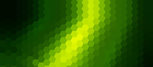 Fond de mosaïque verte intéressant fond de vecteur de motif hexagonal