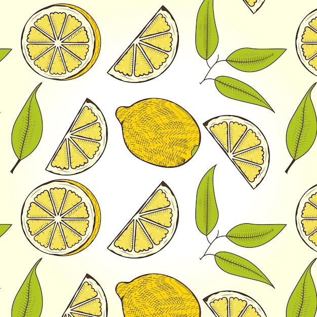 Fond de motif de citron