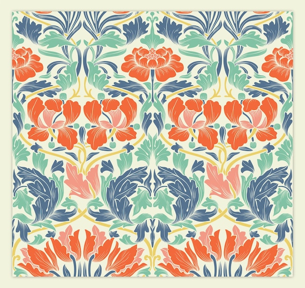 Fond De Motif Floral Classique Vecteur Gratuit