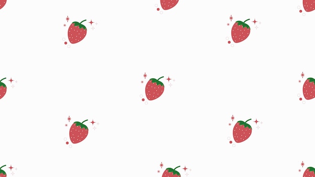 Fond De Motif De Fraise Rouge Fond De Motif De Fruits Parfait Pour La Toile De Fond De Papier Peint