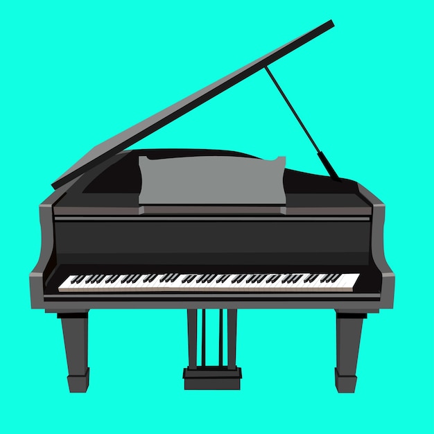 Fond musical avec illustration vectorielle de piano