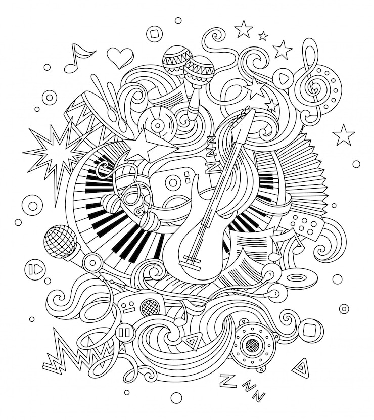 Vecteur fond de musique abstraite