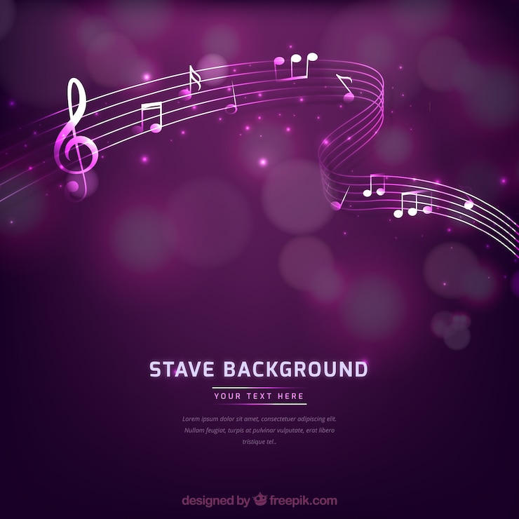 Vecteur fond de musique pourpre