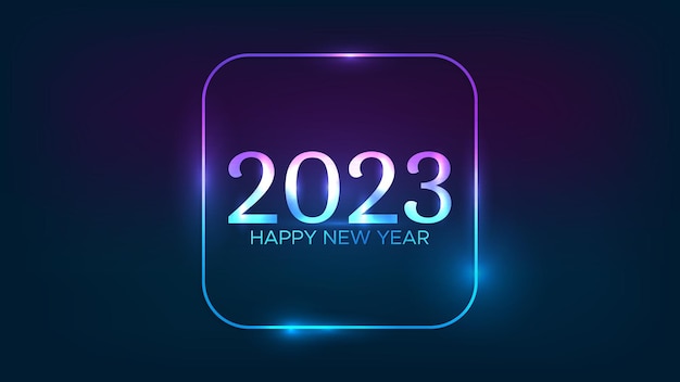 Fond néon de bonne année 2023