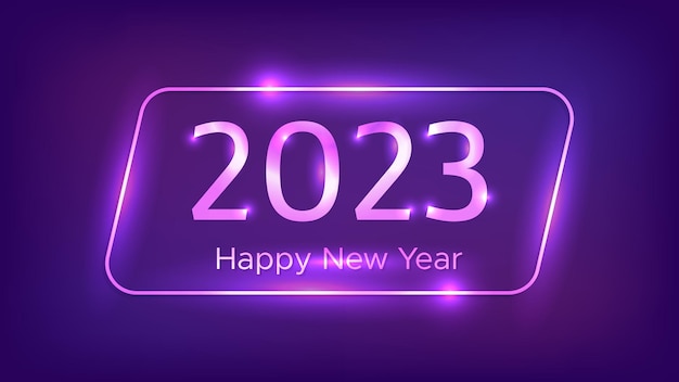 Fond Néon De Bonne Année 2023