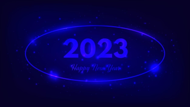 Fond néon de bonne année 2023