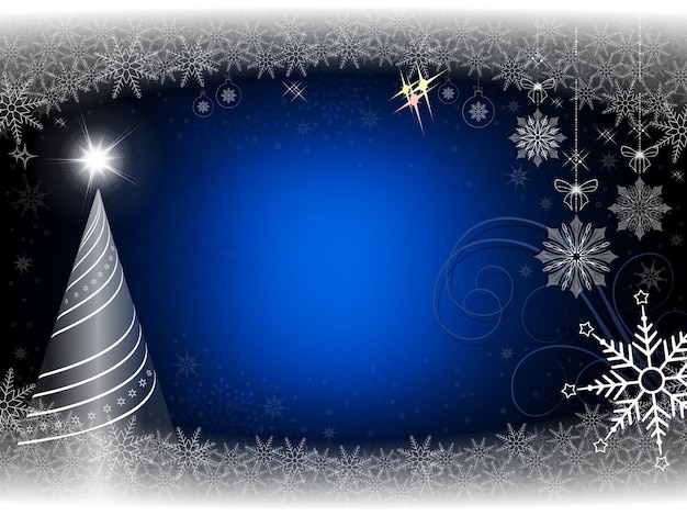 Fond De Noël Bleu