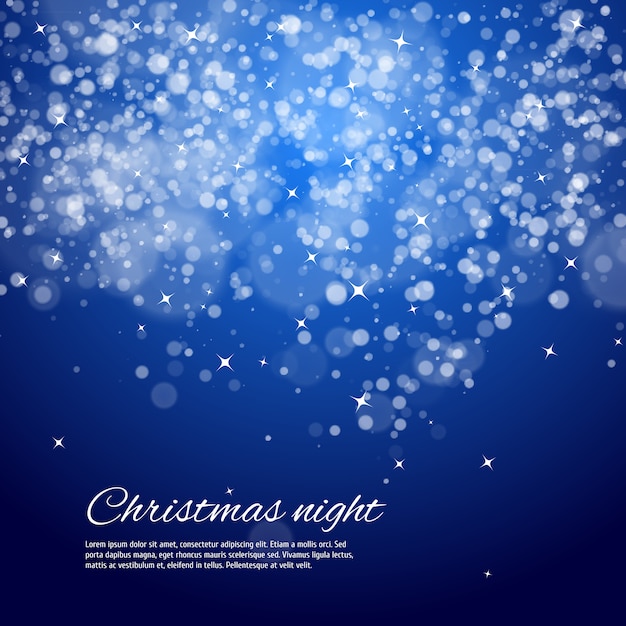 Fond de Noël nuit bleu foncé