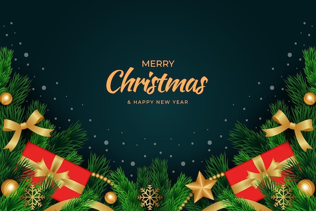 Fond de Noël réaliste