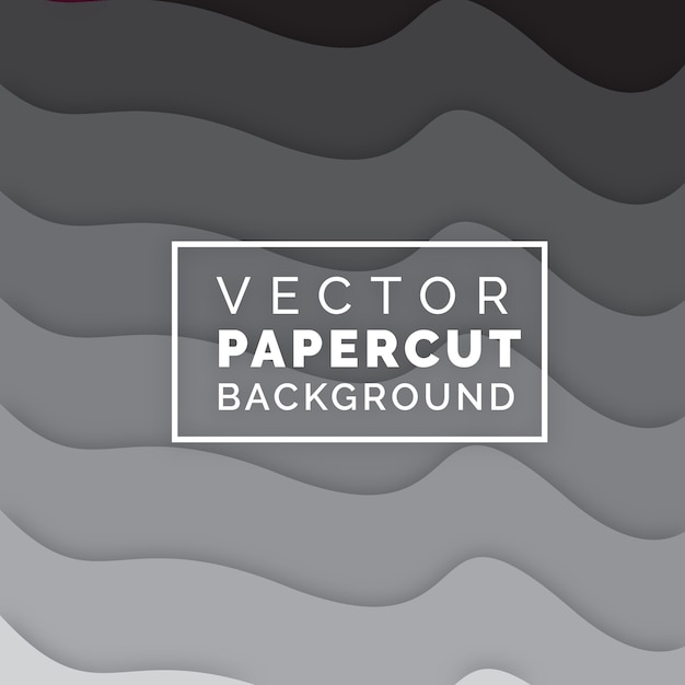 Fond Noir Et Blanc De Papercut De Vecteur