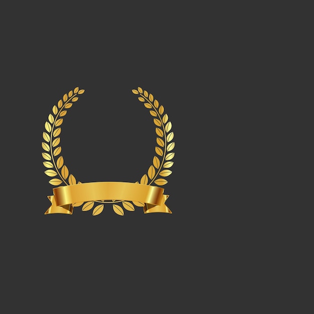 un fond noir avec une couronne de laurier en or et le nombre de citations t sur celui-ci